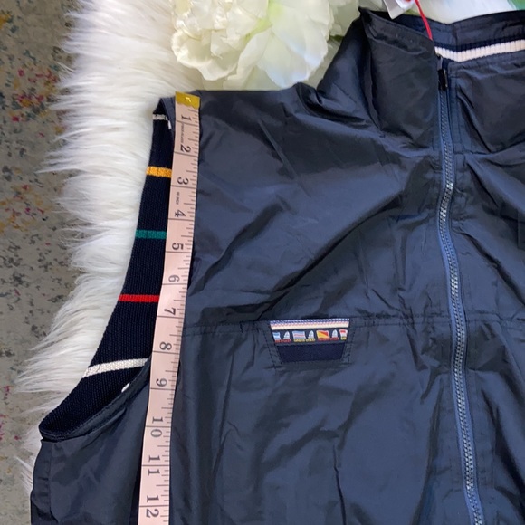 Green Coast Men Yachting Outfit Reversible Navy Blue/Colorful Stripped Vest XXL - Picture 16 of 17